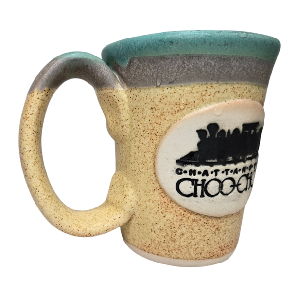 Chattanooga Choo-Choo Pottery Vintage Coffee Mug - Stoneware with Large Handle - Picture 3 of 7